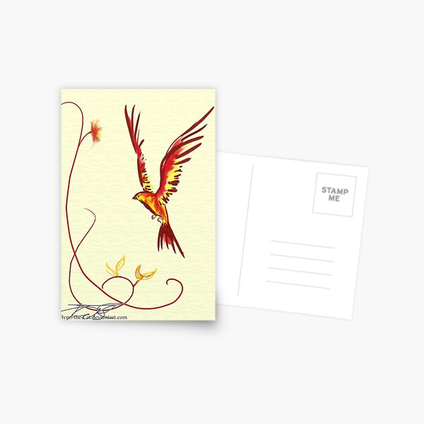 Birthday Bird: a littler phoenix Postcard
