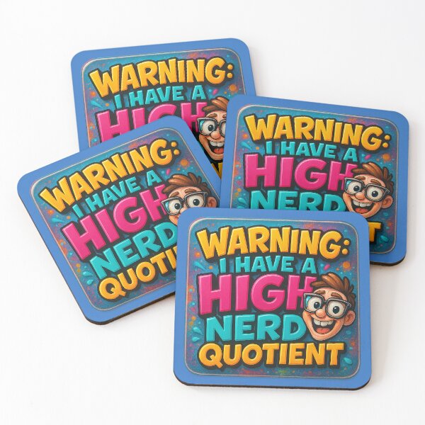 Item preview, Caution! Nerd quotient at its peak – humorous statement designed and sold by Girih.