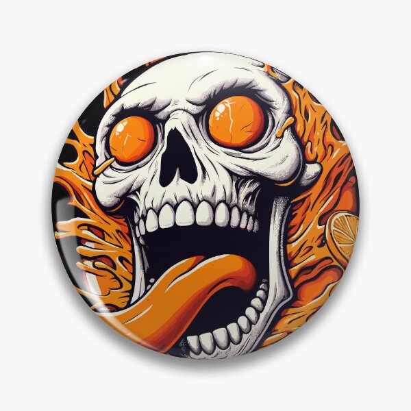 Item preview, Orange Crush - screaming skull with orange slices designed and sold by SplashPixel.