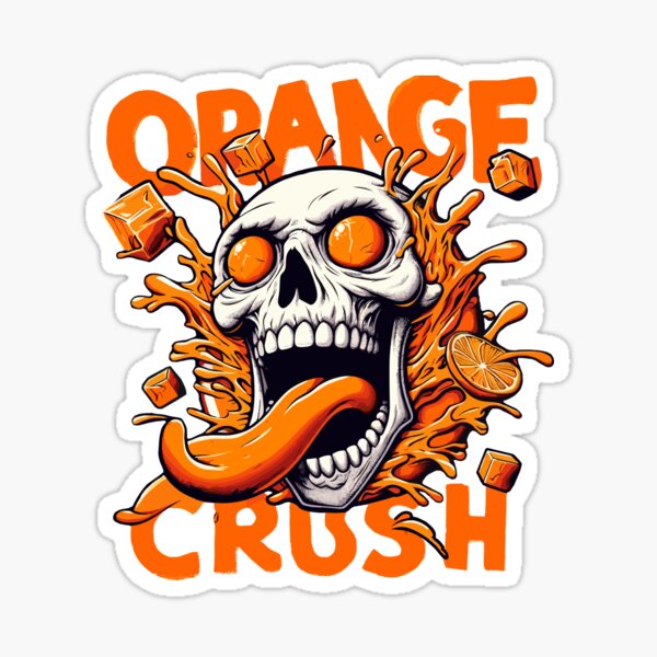 Item preview, Orange Crush - screaming skull with orange slices designed and sold by SplashPixel.