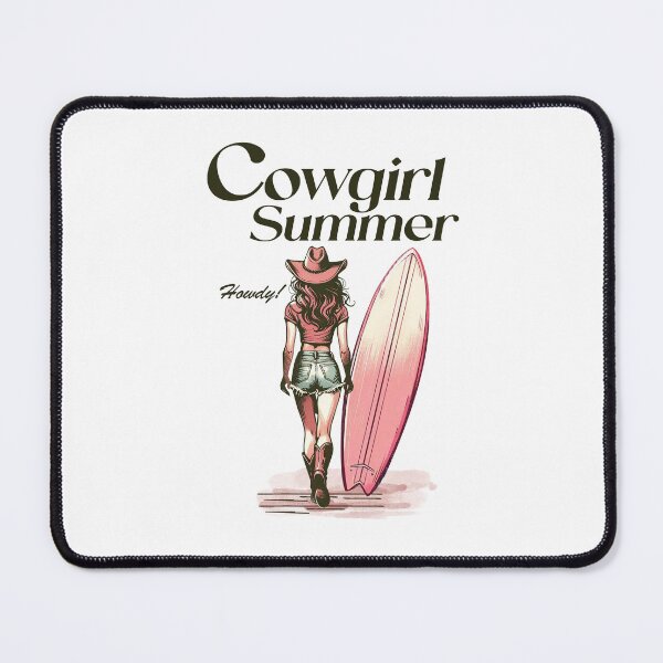 Item preview, Western Cowgirl Summer Beach Surfboard Back View Art designed and sold by Cowgirl Sister 12.