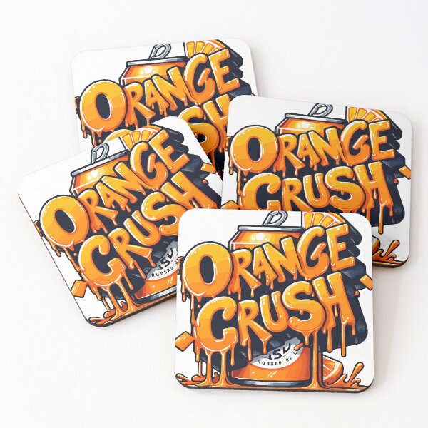 Item preview, Orange Crush - orange soda can with the bold, dripping text designed and sold by SplashPixel.