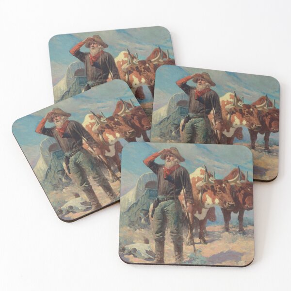 Item preview, Old Cowboy In Desert - Vintage American Western Print designed and sold by VintageSpaceArt.