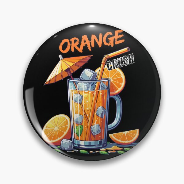 Item preview, Orange Crush - a glass filled with orange juice, ice cubes, and a straw. designed and sold by SplashPixel.