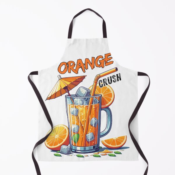 Item preview, Orange Crush - a glass filled with orange juice, ice cubes, and a straw. designed and sold by SplashPixel.
