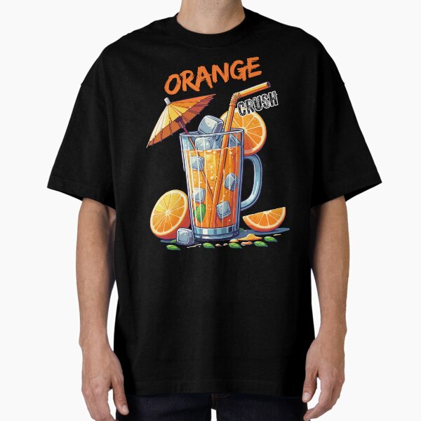 Item preview, Orange Crush - a glass filled with orange juice, ice cubes, and a straw. designed and sold by SplashPixel.