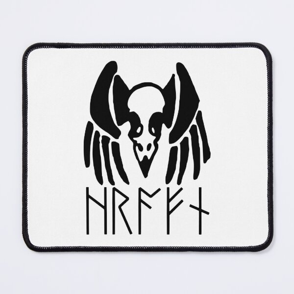 Item preview, Hrafn Guitars Logo with Runes (black) designed and sold by HrafnGuitars.