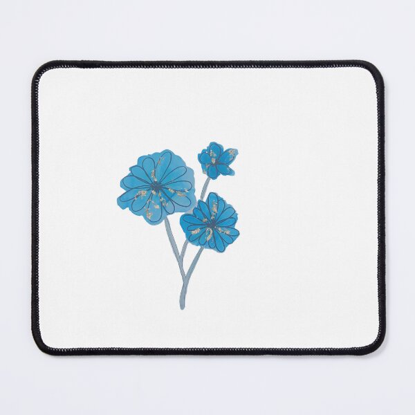 Item preview, Blue watercolor flowers with outlines designed and sold by Zoé ❤.