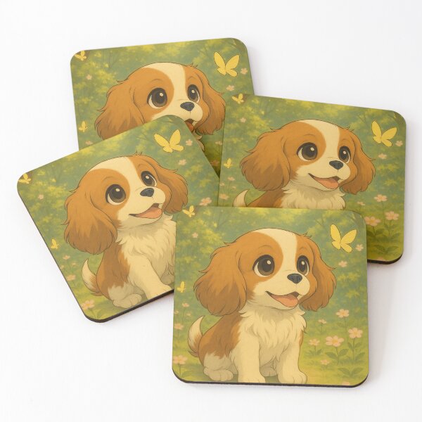Item preview, Cavalier King Charles Puppy in Enchanted Garden designed and sold by Koticmak Store.