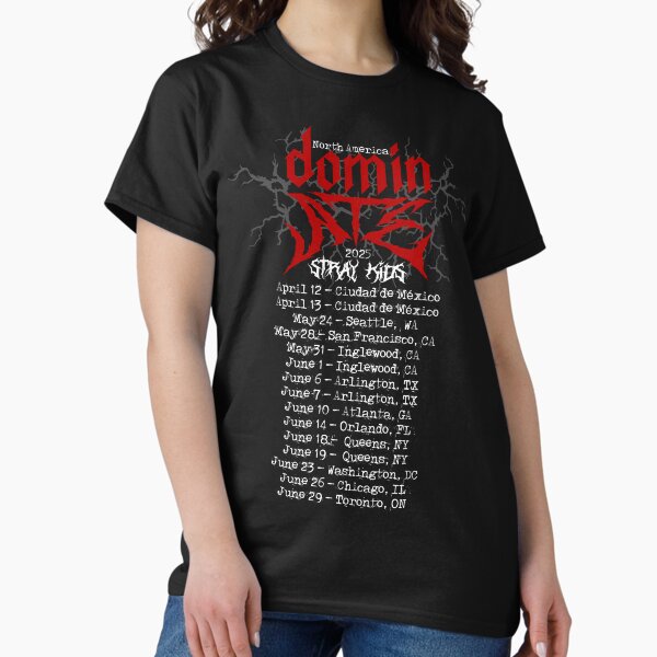 Artikel-Vorschau von Stray Kids dominieren Nordamerika Tourdatum Shirt, designt und verkauft von Cris Can’t Draw.
