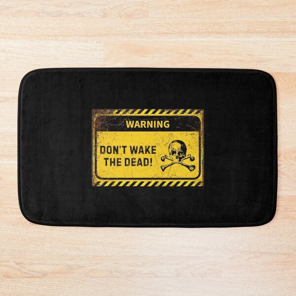 Item preview, Don't Wake the Dead - Unique Vintage Halloween Warning Sign for Haunted Houses and Decor designed and sold by Psycho-Crazy.
