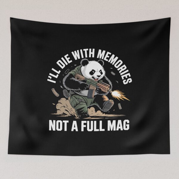 Item preview, I'll Die With Memories Not A Full Mag - The perfect gift for adrenaline lovers and military style fans who prefer full memories over a full mag. designed and sold by ZyziowskyArt.
