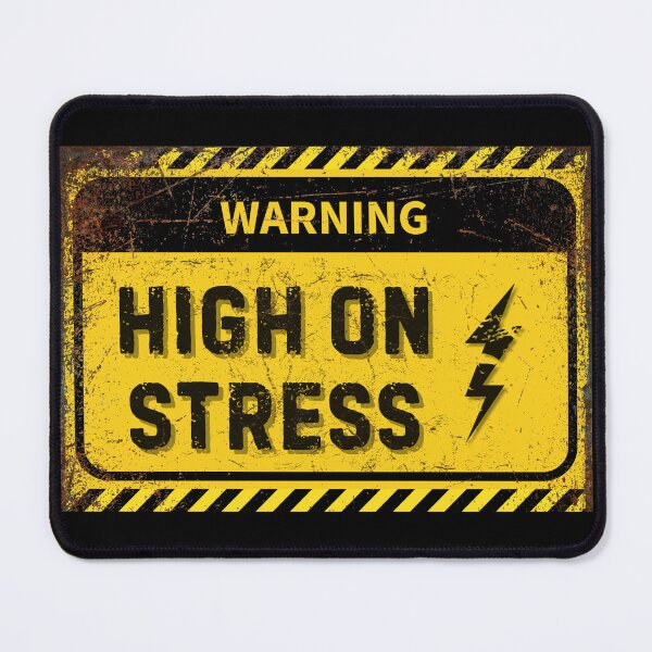 Item preview, Funny Stress Warning Sign – Eye-Catching Stress Relief Decor designed and sold by Psycho-Crazy.