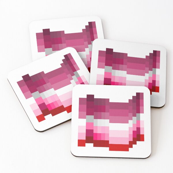 Item preview, Pixel Pride Flag lesbian Pink designed and sold by HarveyHandcraftsandDesigns.
