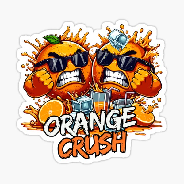 Item preview, Orange Crush - Angry oranges with sunglasses designed and sold by SplashPixel.