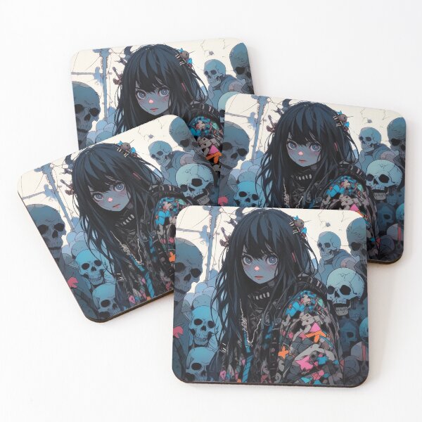 Item preview, Eerie Skeleton Anime Street Girl designed and sold by bubblegoth.