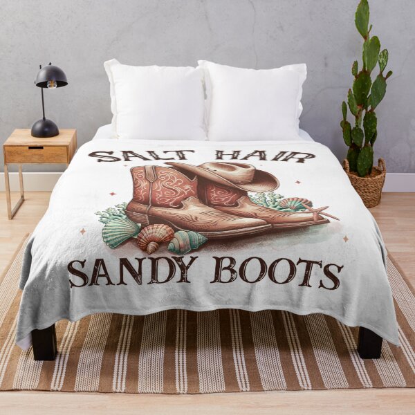 Item preview, Salt Hair Sand and Boots – Vintage Cowgirl Shells and Hat Design designed and sold by Cowgirl Sister 12.