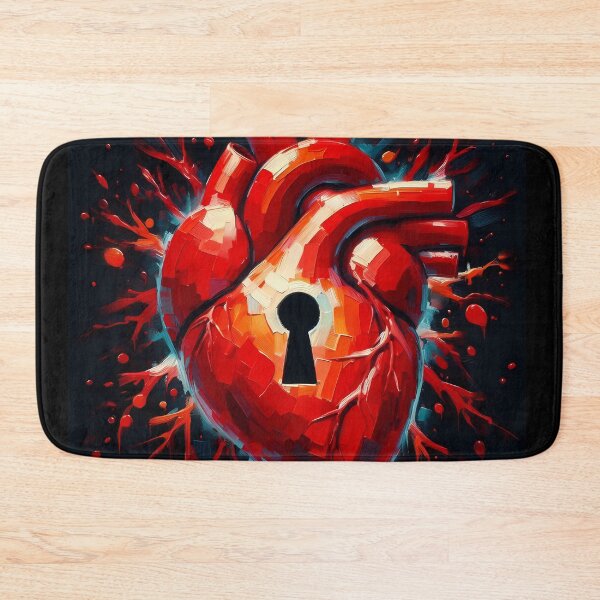 Item preview, Locked Heart – Emotional Expression in Bold Color designed and sold by Visual Nomad Club.