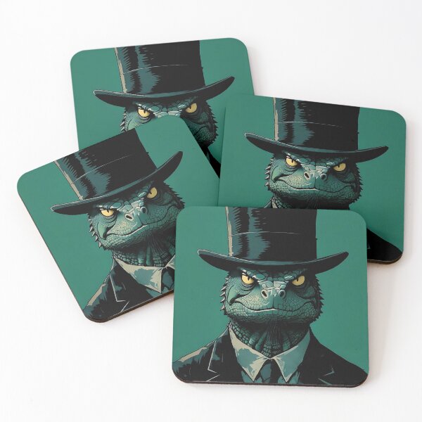 Item preview,  Stylish Iguana in a Top Hat – Comic-Style Business Look designed and sold by Dino-Lune.
