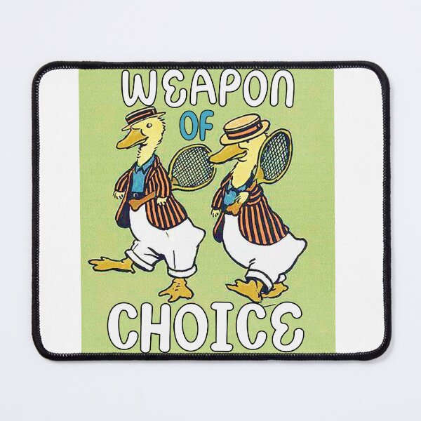 Item preview, Weapon of Choice Ducks with Tennis Rackets designed and sold by Lori Winslow Designs.