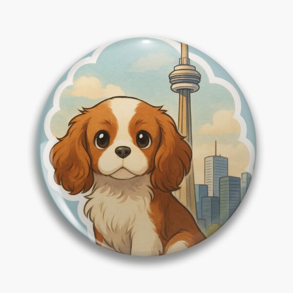 Item preview, Cavalier King Charles Puppy with CN Tower – Toronto designed and sold by Koticmak Store.