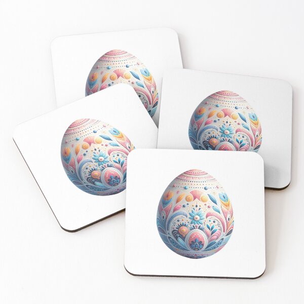 Item preview, colorful easter eggs with floral patterns designed and sold by helenostore.