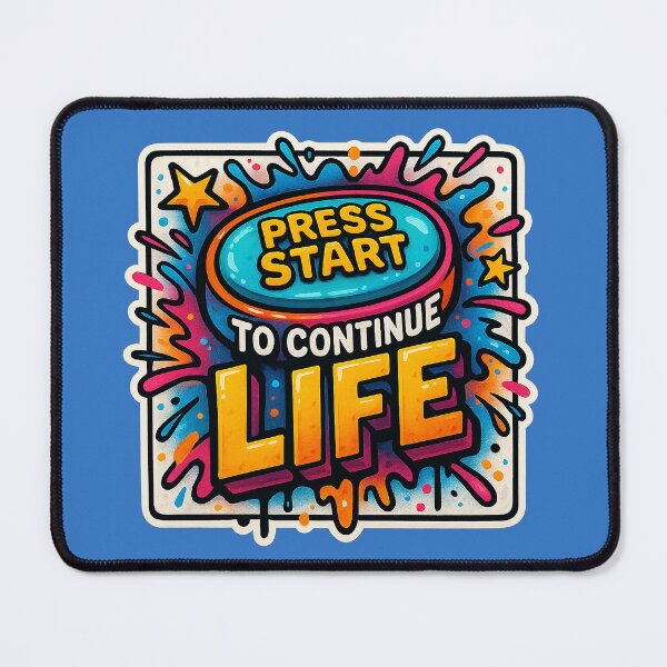Item preview, Press Start – Gaming meets life motivation designed and sold by Girih.