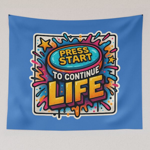 Item preview, Press Start – Gaming meets life motivation designed and sold by Girih.