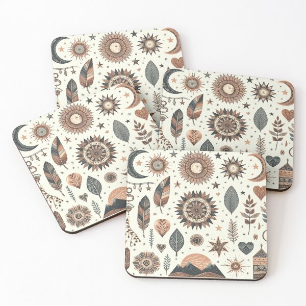 Item preview, Set of boho inspired elements, seamless designed and sold by Crisverona.