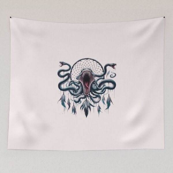 Item preview, Scary snake Dream Catcher – Horror Aesthetic Spooky Nightmare Design designed and sold by harmzk90.