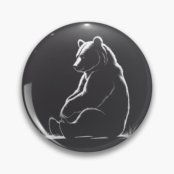 Item preview, Serene Bear Silhouette | Chalk Art Style | Negative Space designed and sold by FocusChillax.