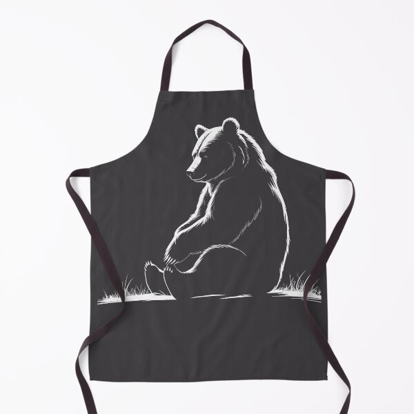 Item preview, Serene Bear Silhouette | Chalk Art Style | Negative Space designed and sold by FocusChillax.