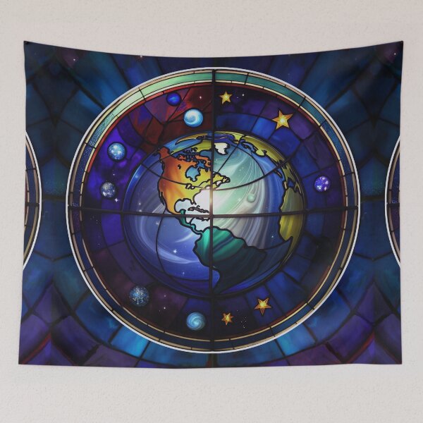 Item preview, Sacred Earth Stained Glass Galaxy designed and sold by AuroraXGreen.