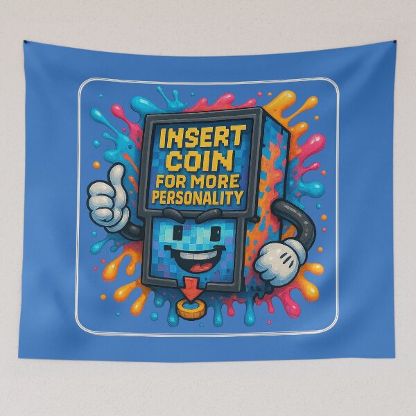 Item preview, More personality – retro-style arcade humor designed and sold by Girih.