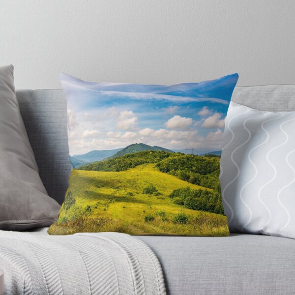 lovely mountainous countryside in autumn Throw Pillow