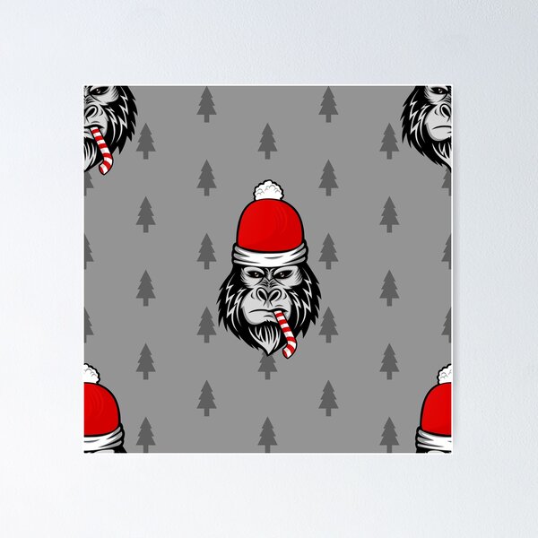 Item preview, christmas santa claus gorilla monkey designed and sold by Gossip Rag.