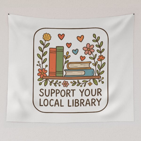 Item preview, Support Your Local Library Sketchy designed and sold by TomFrontierArt.