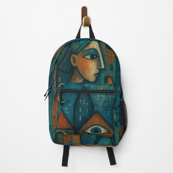 Item preview, The city is watching you! Primitive art with elements of symbolism and abstraction designed and sold by BoBiloArt.
