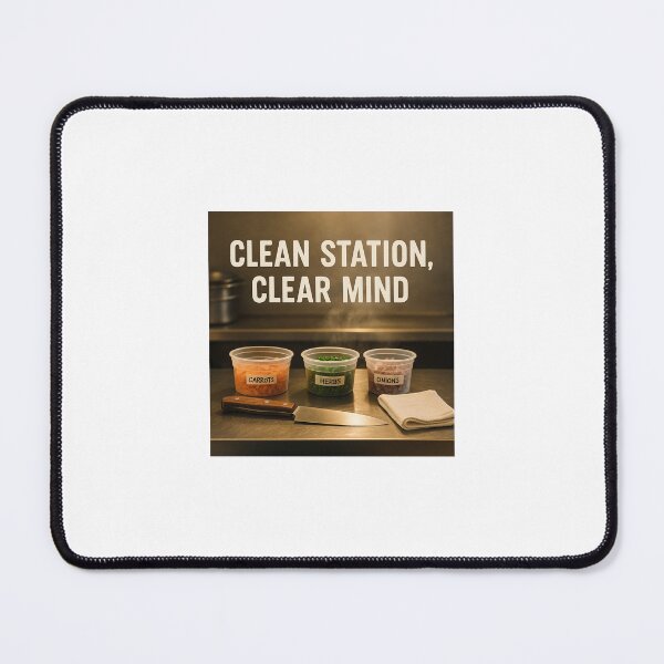 Item preview, Clean Station, Clear Mind – Chef Prep Table Art designed and sold by Puraculinaris.