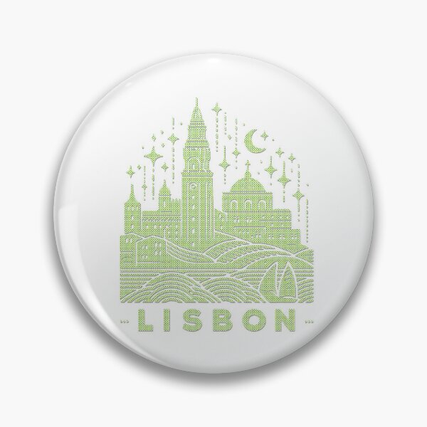Item preview, Lisbon Lines – Minimal Monochrome City Stamp  designed and sold by bubbliciousart.