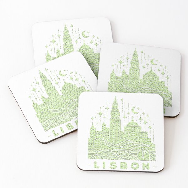 Item preview, Lisbon Lines – Minimal Monochrome City Stamp  designed and sold by bubbliciousart.