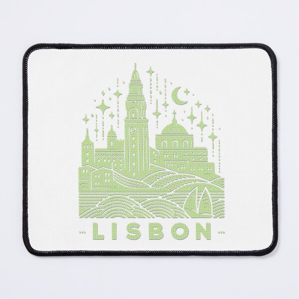 Item preview, Lisbon Lines – Minimal Monochrome City Stamp designed and sold by bubbliciousart.