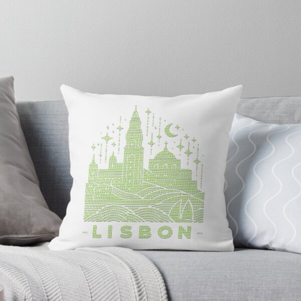 Item preview, Lisbon Lines – Minimal Monochrome City Stamp  designed and sold by bubbliciousart.