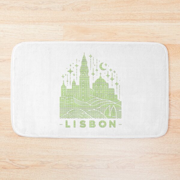 Item preview, Lisbon Lines – Minimal Monochrome City Stamp  designed and sold by bubbliciousart.