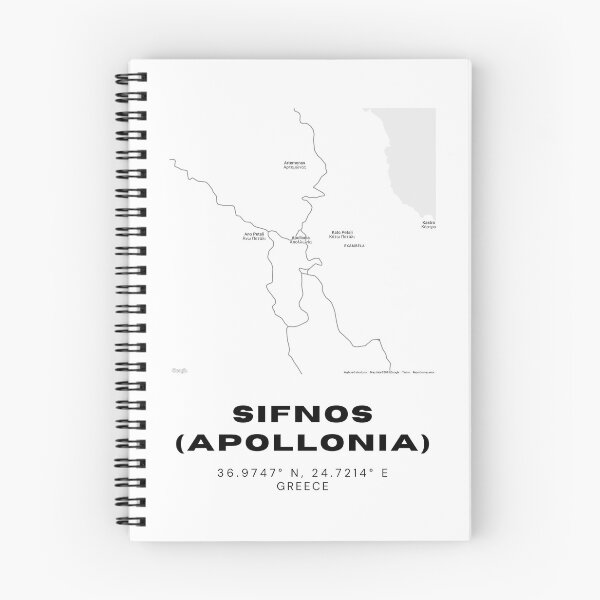Item preview, Minimalist Black & White Sifnos (Apollonia), Greece City Map designed and sold by RM-Journey.