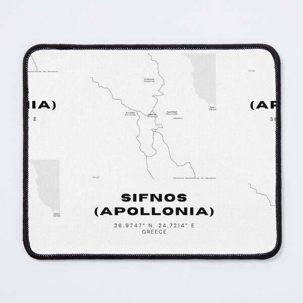 Item preview, Minimalist Black & White Sifnos (Apollonia), Greece City Map designed and sold by RM-Journey.
