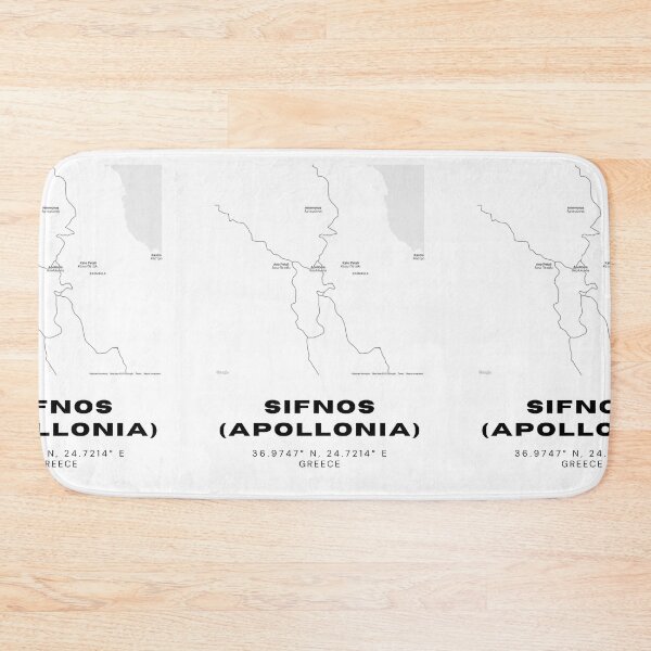 Item preview, Minimalist Black & White Sifnos (Apollonia), Greece City Map designed and sold by RM-Journey.