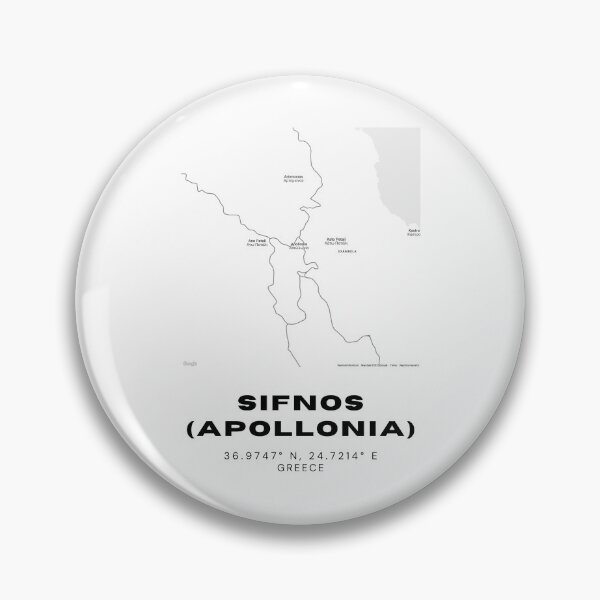 Item preview, Minimalist Black & White Sifnos (Apollonia), Greece City Map designed and sold by RM-Journey.