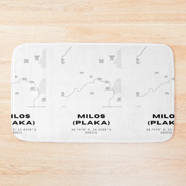Item preview, Minimalist Black & White Milos (Plaka), Greece City Map designed and sold by RM-Journey.