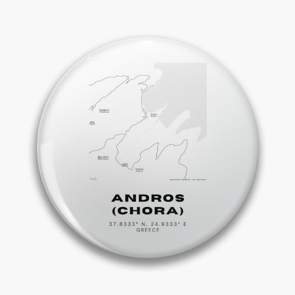 Item preview, Minimalist Black & White Andros (Chora), Greece City Map designed and sold by RM-Journey.